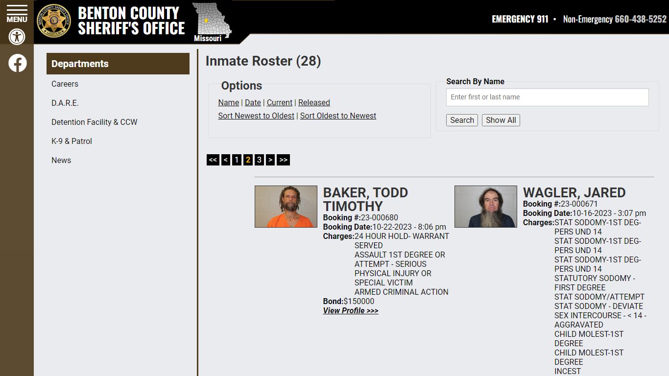 Inmate Roster (27) - Benton County Sheriff's Office